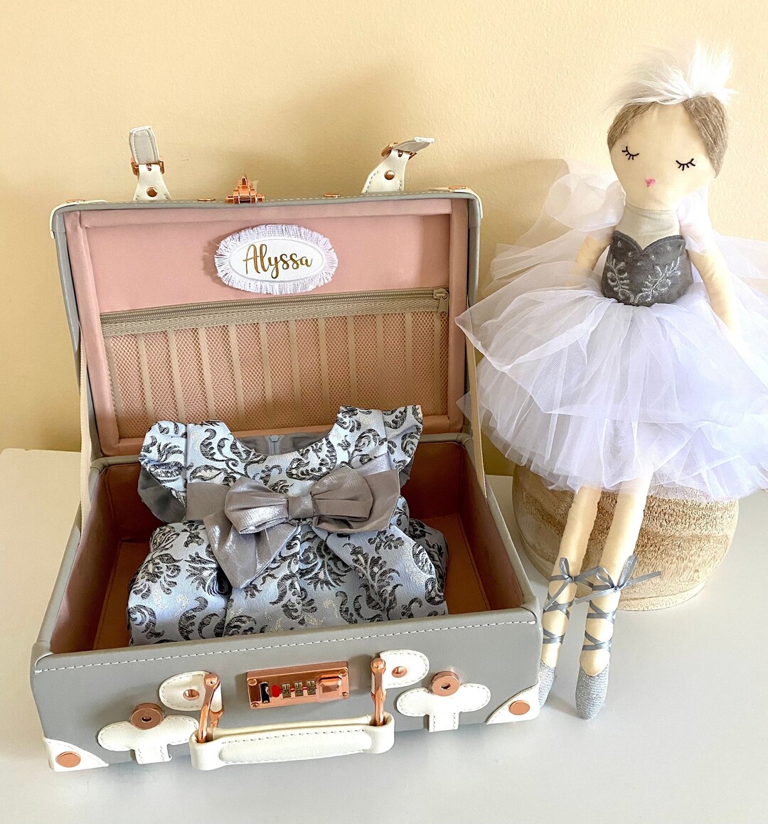 Personalized Baby Keepsake Box, Memory Case, Suitcase Memory Box
