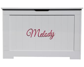 Custom order Mary & Teodora’s Toys or Toy Box.  3D Personalized wooden toy box or wooden elements only by Daisy Fields. “Sweet Garden”