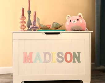 French Inspired 3D Personalized wooden toy box or wooden elements only by Daisy Fields. “Magical Garden” Collection