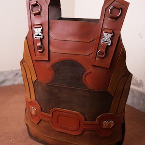 Chaleco de cuero completo inspirado en Darth Revan.