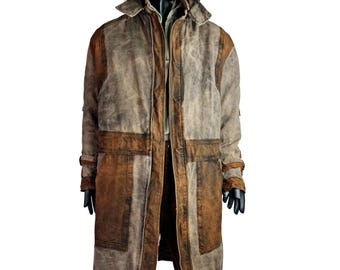 long distressed coat inspired by Andor