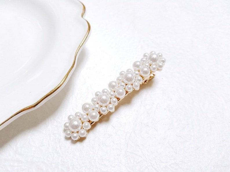 Pearl Hair Clips Wedding Hair Accessories Pearl Barrette Etsy