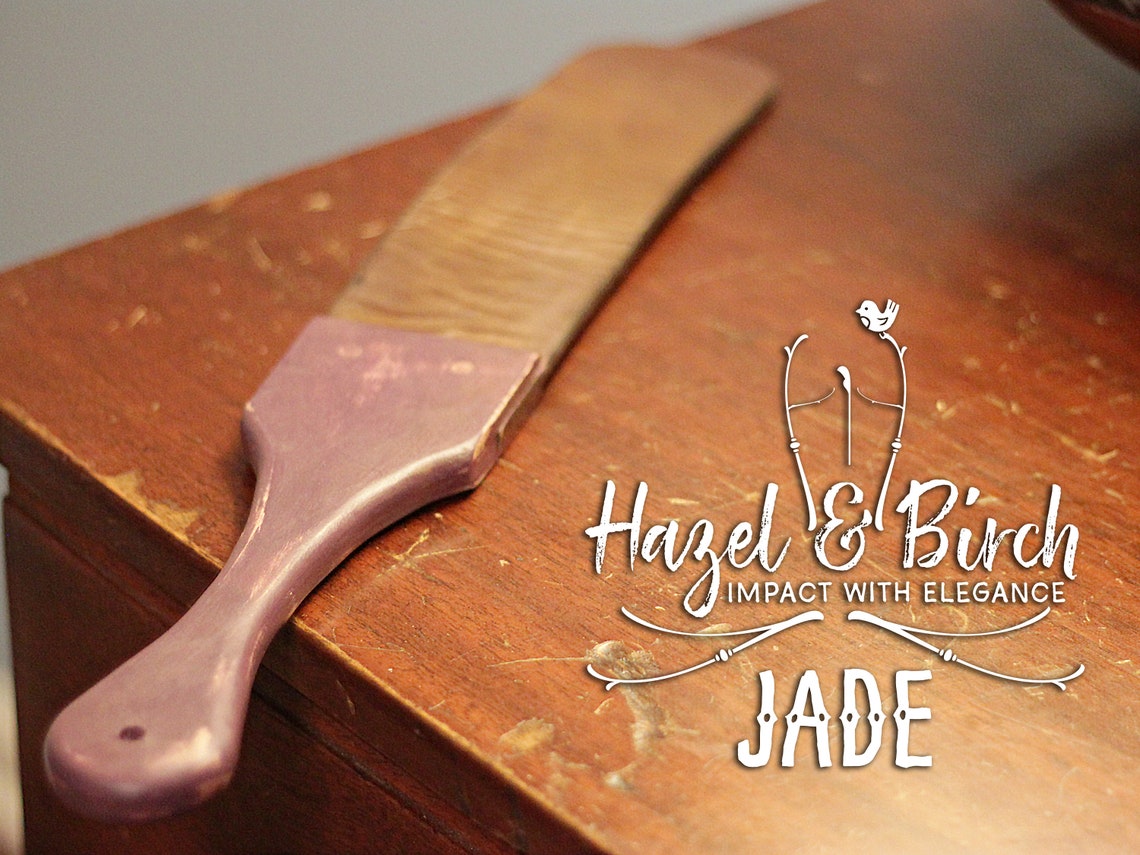 Spanking Strap jade Paddle Custom Painted Wooden Leather Etsy