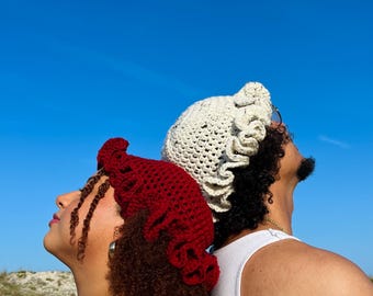 Modello per cappello a balze all'uncinetto (livello intermedio)