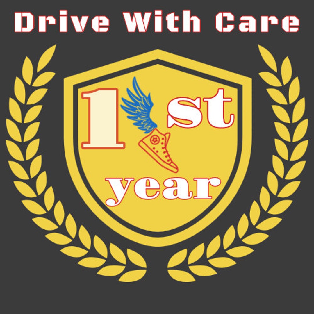 THE BEST WINDOW Decals Ever first Year Driver See Through Reflective No