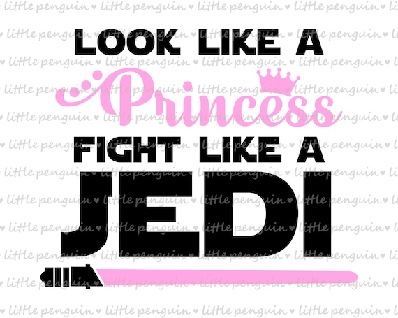 STAR WARS SVG, Jedi princess, Princess Leia, Clip Art, T-shirt, onesie, Girl cutting file, Lightsaber, digital files, instant download, 631