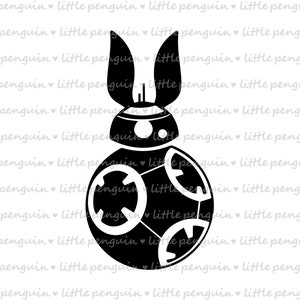 STAR WARS, Easter, bunny BB8, digital files, Clip Art, shirt file, cutting file, Star Wars svg, instant download, 522