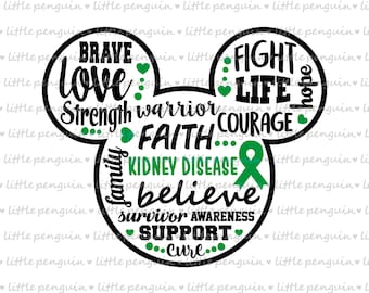 AWARENESS SVG, Kidney Disease, Ribbon Cancer, Kidney Disease awareness digital file, Clip Art, instant download, 802