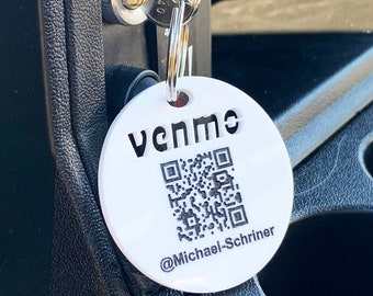 New Venmo Golf Cart Keychain With Custom QR Code For Collecting Bets And Drink Tabs - Holiday Golf Gift Idea