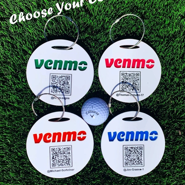 Over 10,000 Sold! Venmo QR Code Golf Bag Tag - Funny Golf Gift For Him Or Her - Featured On PGA Memes - Christmas, Birthday, Bachelor Party