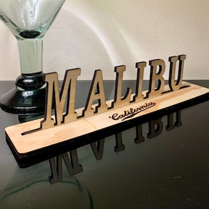 Malibu, California Wood Memorabilia Sign, FREE Fridge Magnet, Collectible Gift, Historic US Cities, Home, Airbnb, Apartment and Condo Décor