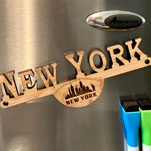 Vibrant New York City Fridge Magnet - Custom Gift for Big Apple Fans & Travelers - Deluxe Souvenir Decor for Home and Kitchen