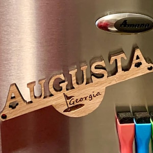 Augusta Fridge Magnet Sign, Augusta Decoration, Custom Augusta Gift, Augusta National Souvenir, Gift For Augusta Masters Augusta Memorabilia
