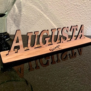 Augusta, Georgia Wood Crafted Memorabilia Sign, Collectible Gift Idea, The Masters Golf Tournament Home Décor, Airbnb Furnishings Golf Sign