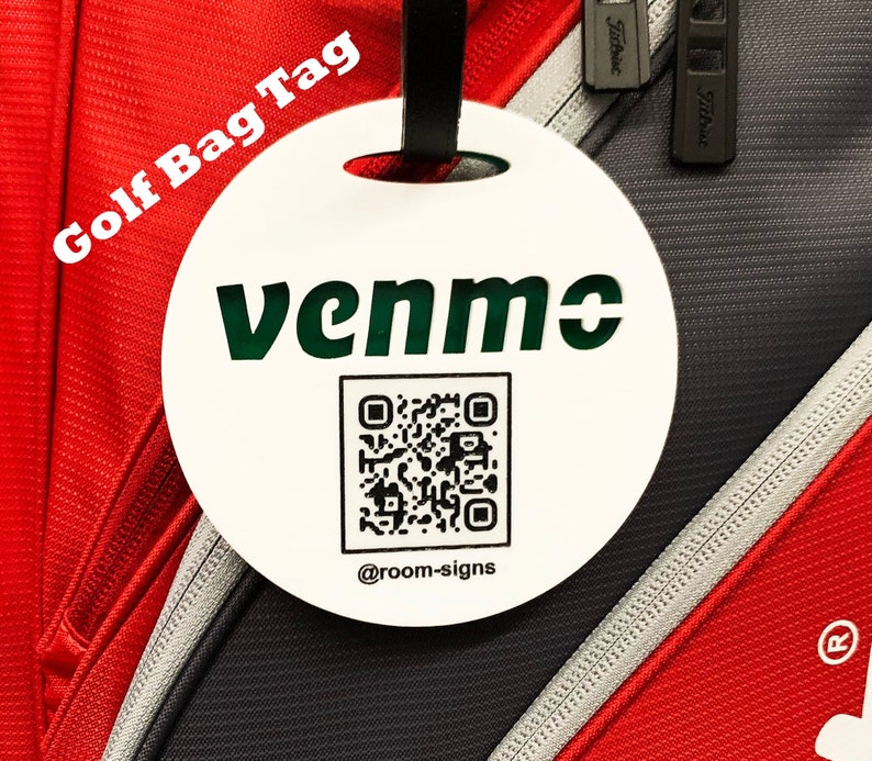 Venmo QR Code Golf Bag Tag Golf Birthday and Christmas Gift Etsy