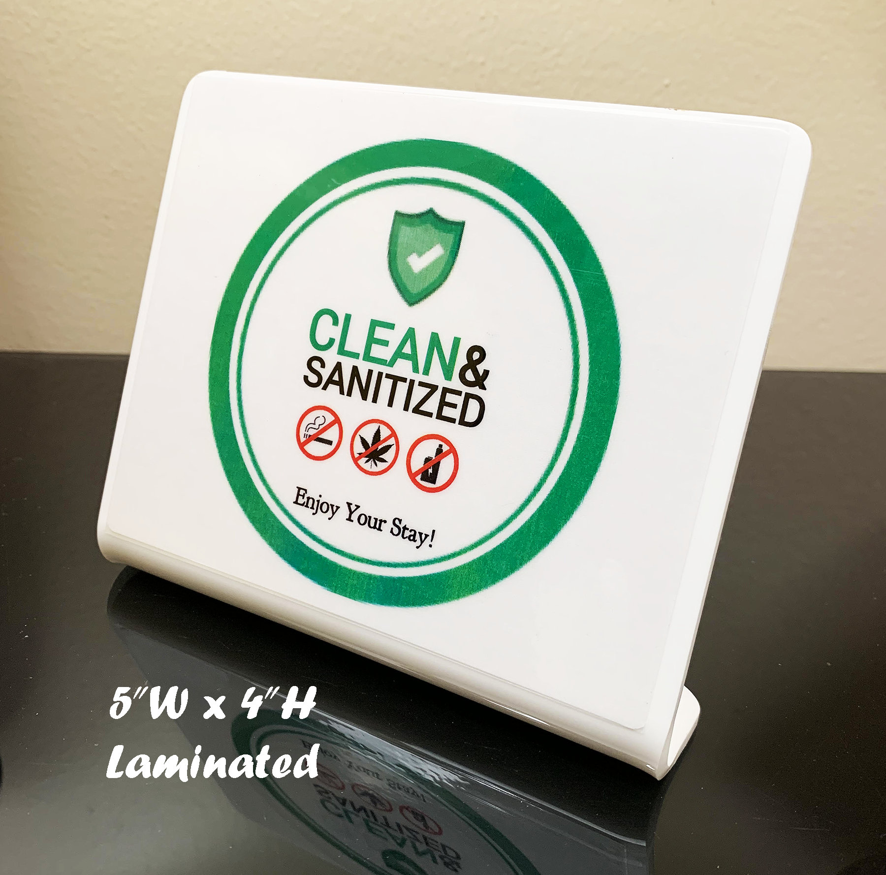 Clean Sanitized Sign - Etsy