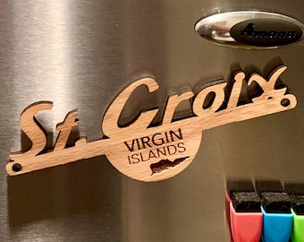 St Croix Fridge Magnet Sign, St Croix Virgin Island Decoration, Custom St Croix Gift, St Croix Souvenir, Gift For St Croix St Croix Wall Art