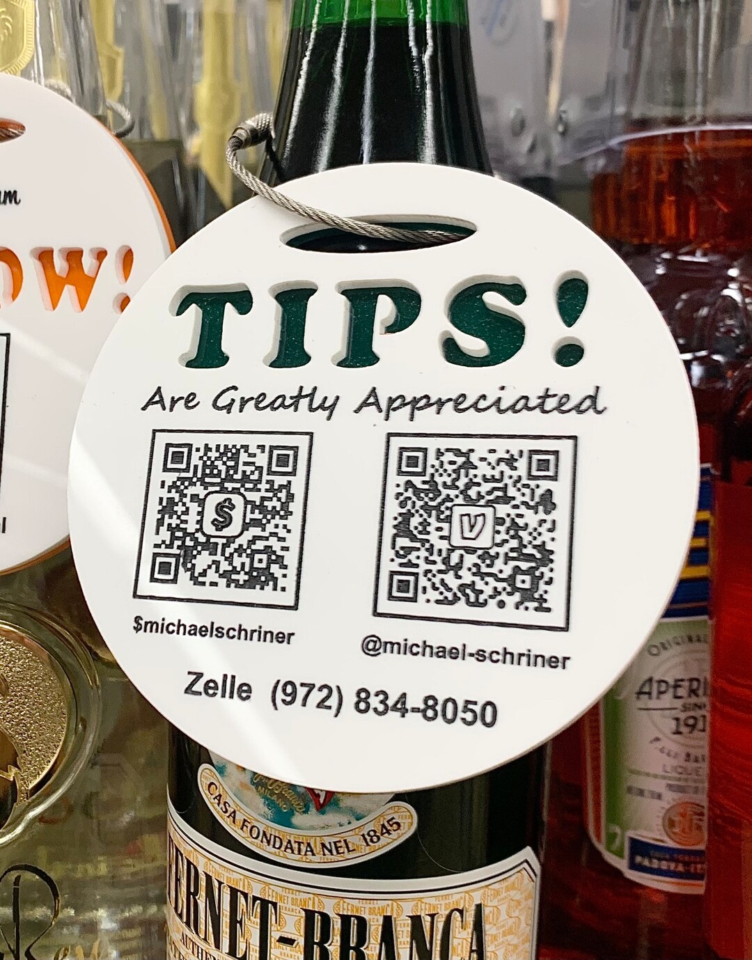 Mobile Tip Tags signs for Musicians, Bands, Dj's, Uber, Lyft Drivers