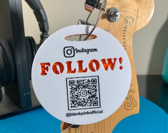 Get More Likes and Followers on Instagram With Instagram  QR Code Tags - High Quality Laser Cut And Engraved, Great For Small Businesses