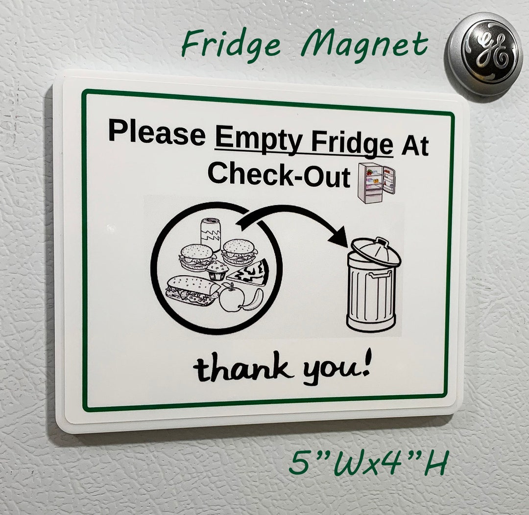 Clean Out set of 3 Fridge Magnetic Acrylic Sign for Airbnb - Etsy