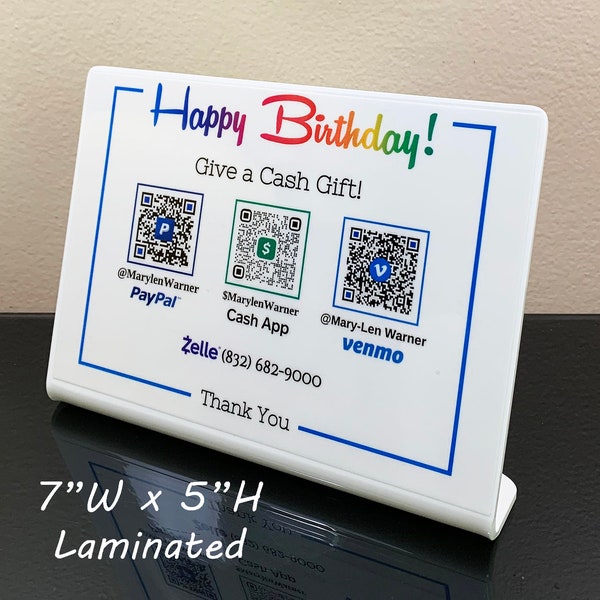 Acrylic Qr Code Birthday Sign - Etsy