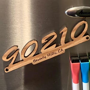 Luxury Beverly Hills 90210 Custom Fridge Magnet Sign - California Vacation Souvenir and Home Decoration - Rodeo Drive Inspired Art Magnet