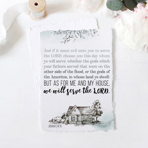 KJV Joshua 24:15 But As For Me and My House, We Shall Serve The LORD - KJV Bible Verse Printable Scripture Art Nursery Bible Verse Wall Art