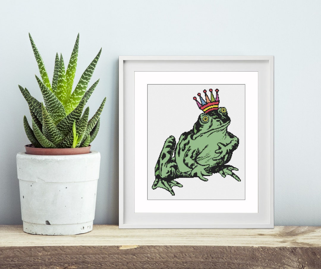 Frog Prince Cross Stitch Pattern Fairy Tale Frog Prince Etsy
