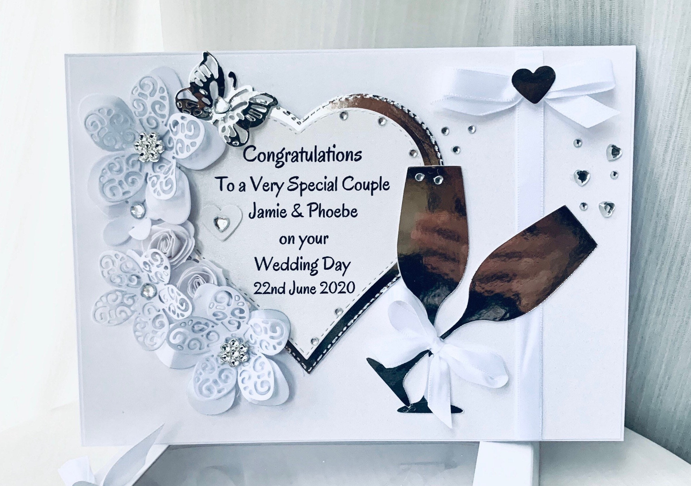 Handmade Personalised Wedding Card ,wedding Day Card ,gift Box ...