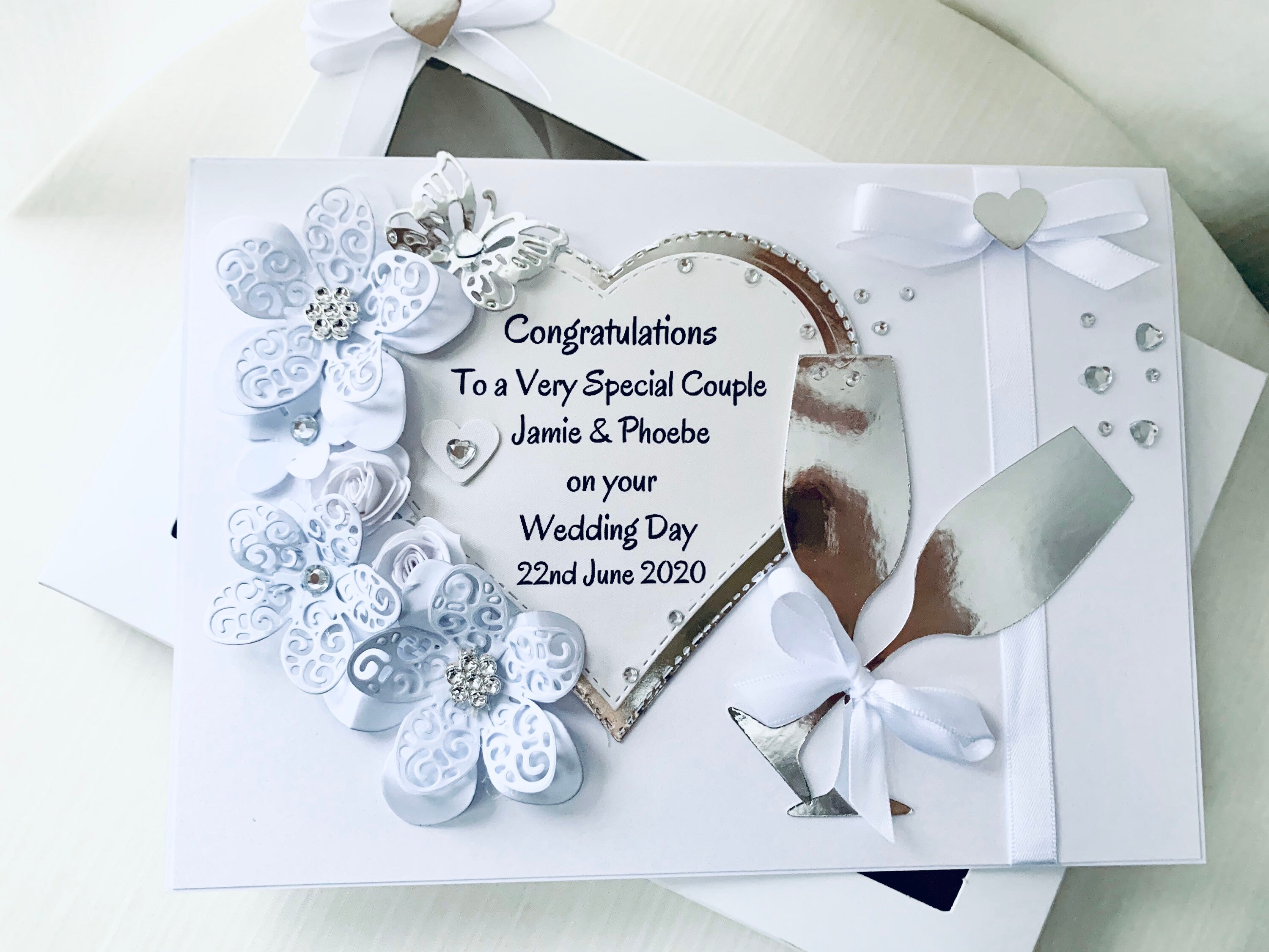 Handmade Personalised Wedding Card ,wedding Day Card ,gift Box ...