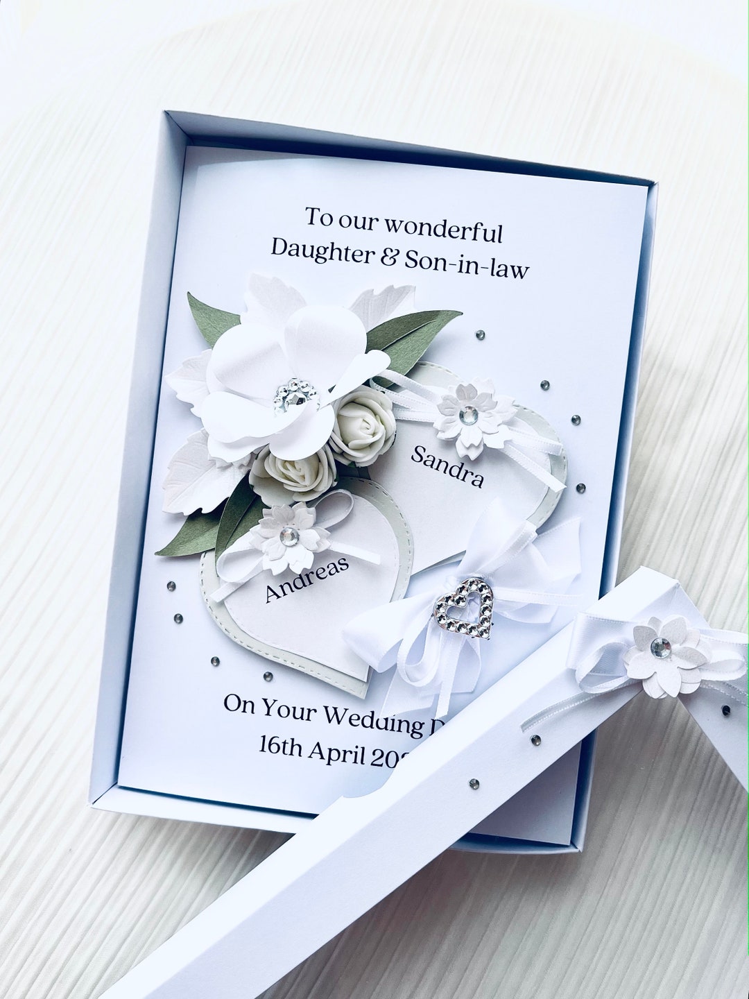 Handmade Personalised Wedding Card ,wedding Day Card ,gift Box ...