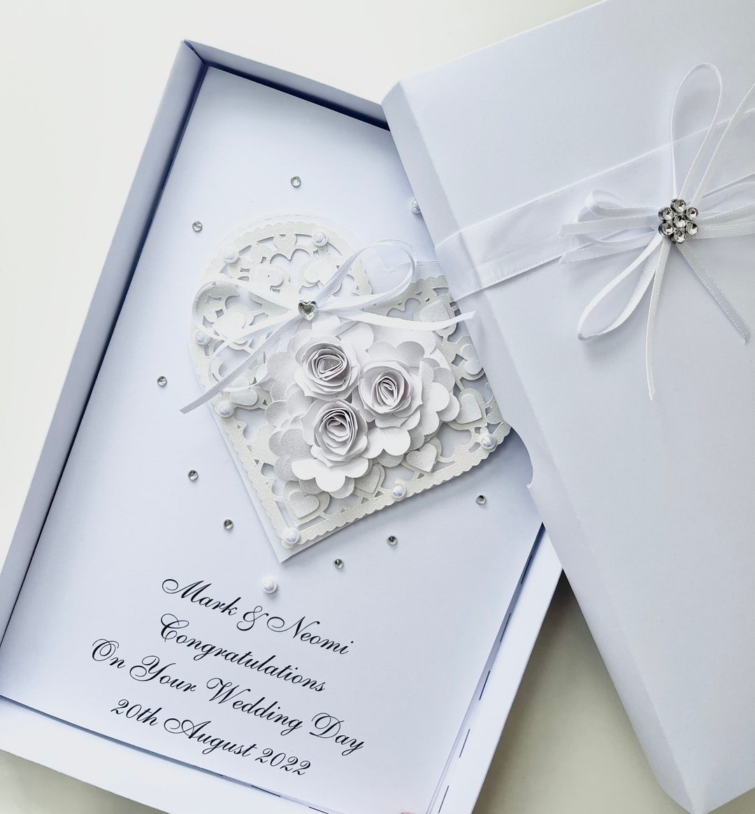 Luxury Wedding Card Handmade Personalised 3D Card With Box - Etsy UK