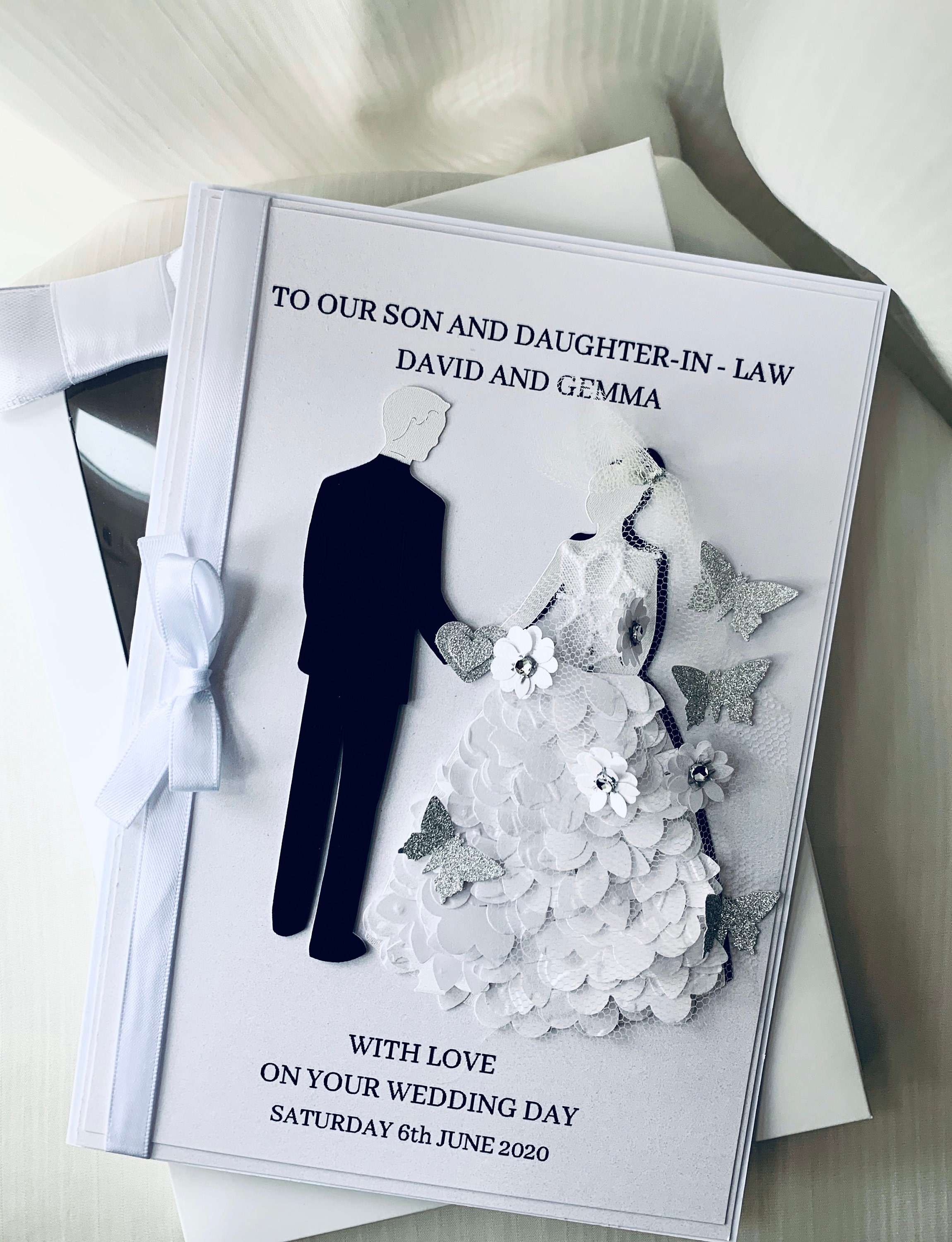 Handmade personalised wedding Card Wedding Day Card Gift Box Etsy