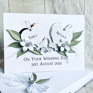 Wedding Day Card for Couple Handmade Personalised 3d Luxury Wedding ...