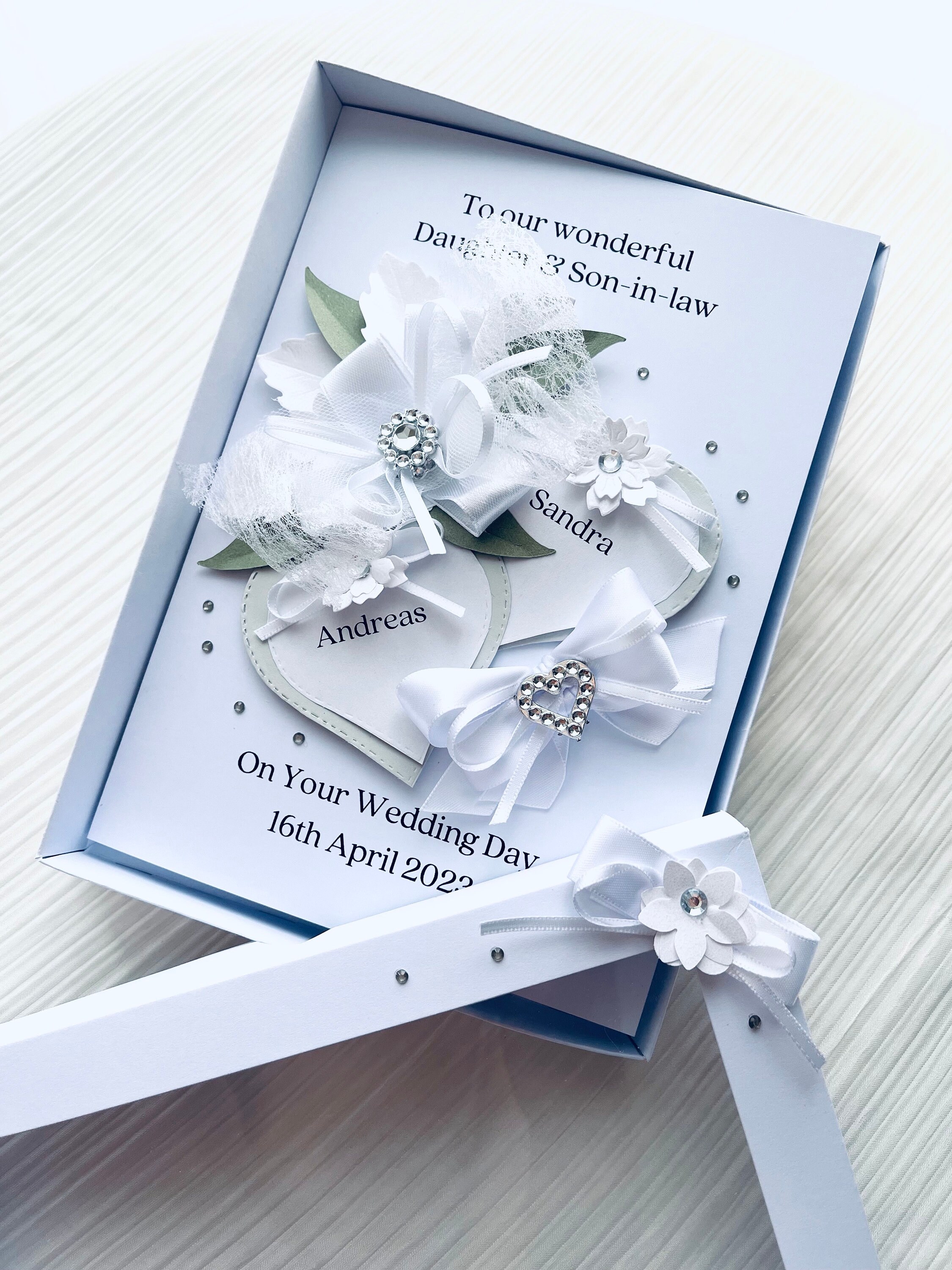 Handmade Personalised Wedding Card ,wedding Day Card ,gift Box ...