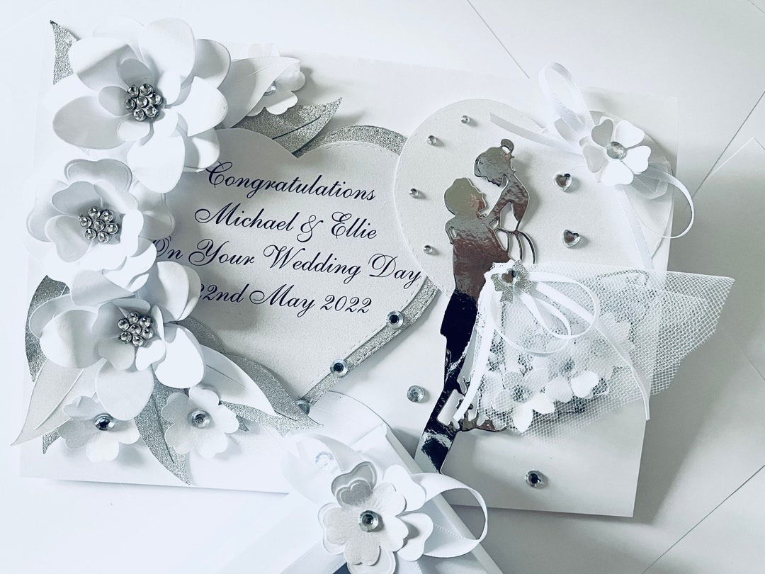 Handmade Wedding Card Personalised Engagement Anniversary 3D Card With ...