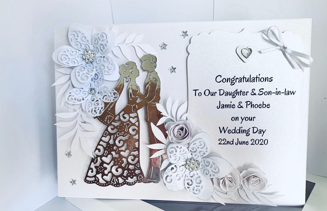Handmade Personalised Wedding Card wedding Day Card gift Box | Etsy UK