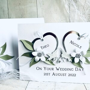 Wedding Day Card for Couple Handmade Personalised 3d Luxury Wedding ...