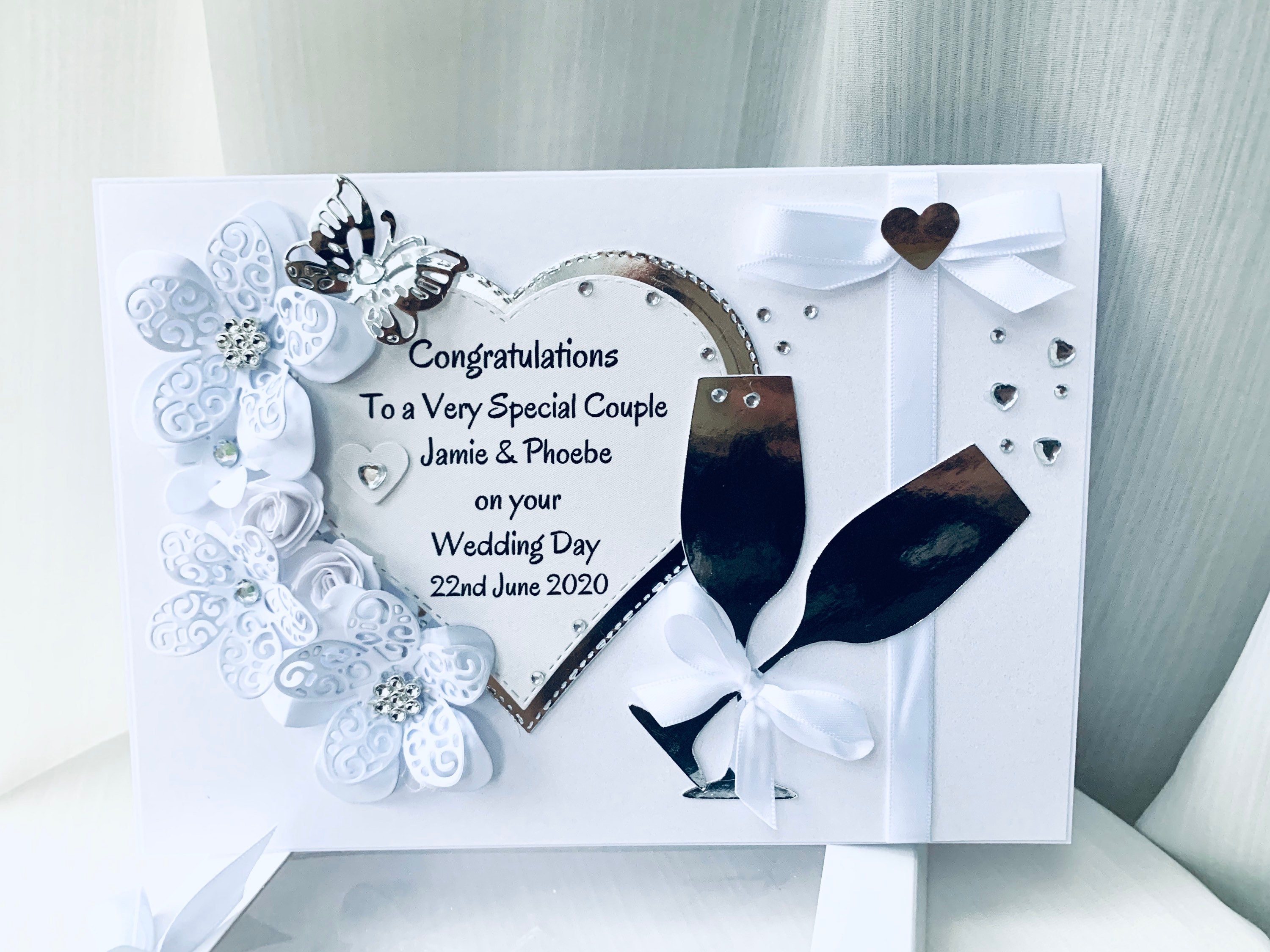 Handmade Personalised Wedding Card ,wedding Day Card ,gift Box ...