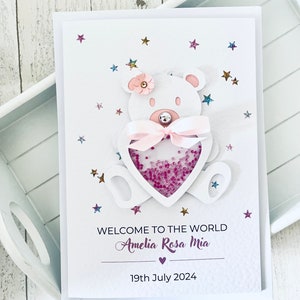 Luxury Handmade Personalised New Baby Boy Girl Card Gift New Baby Boy GGift Keepsake 1st Birthday Card Son Grandson Nephew