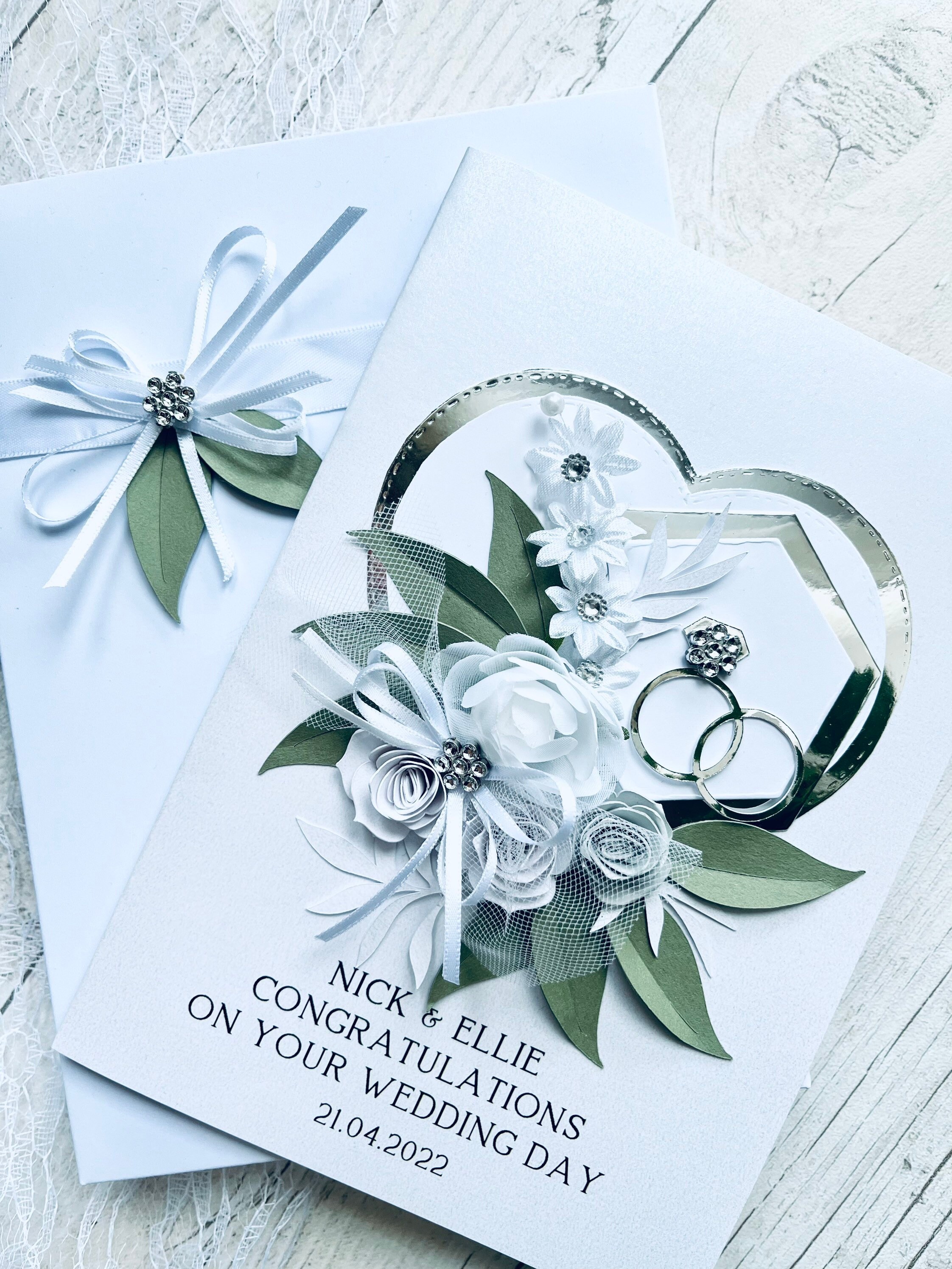 Luxury Wedding Day Card Handmade Personalised 3D Luxury Gift Box - Etsy UK