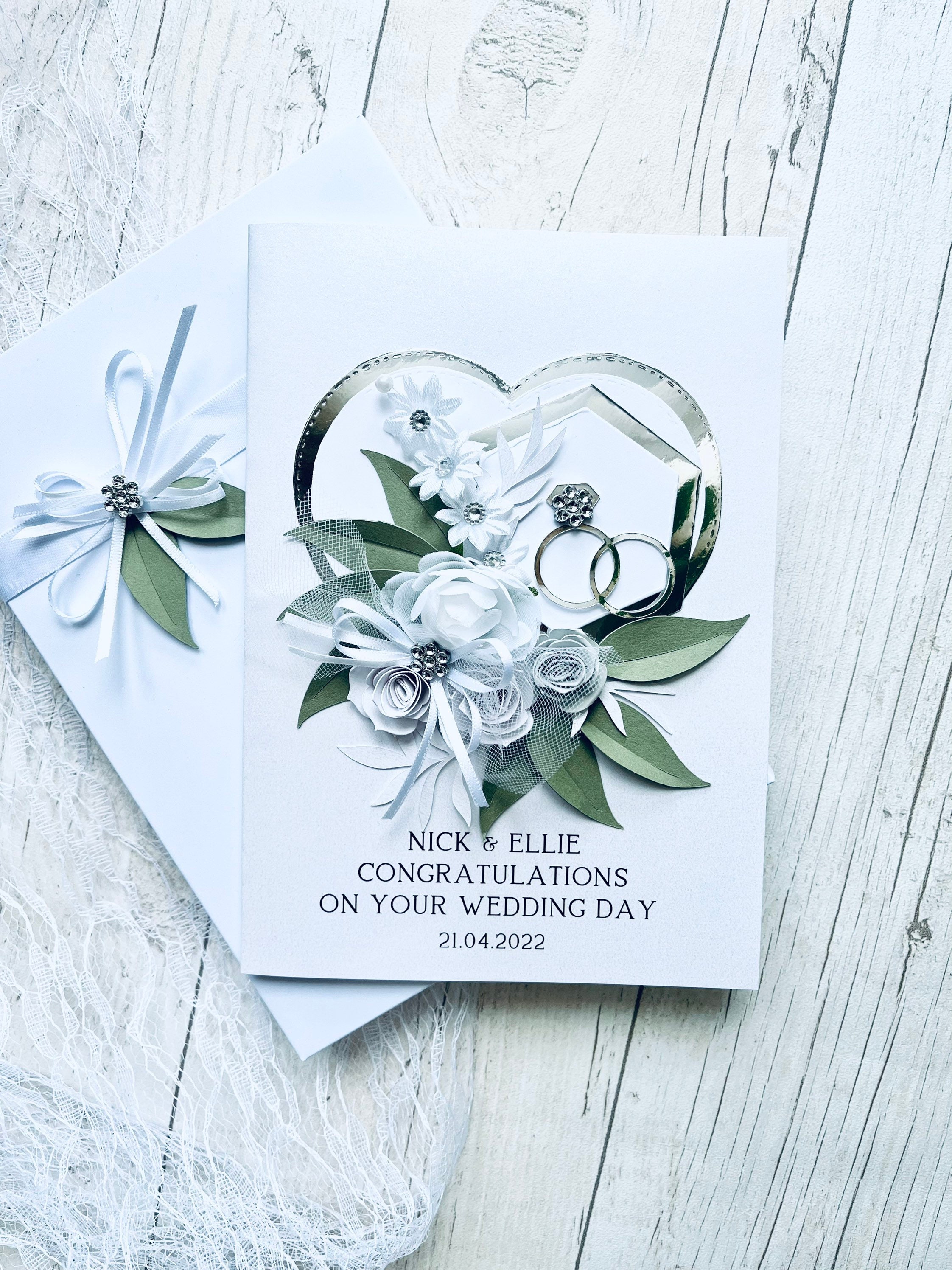 Luxury Wedding Day Card Handmade Personalised 3D Luxury Gift Box - Etsy UK