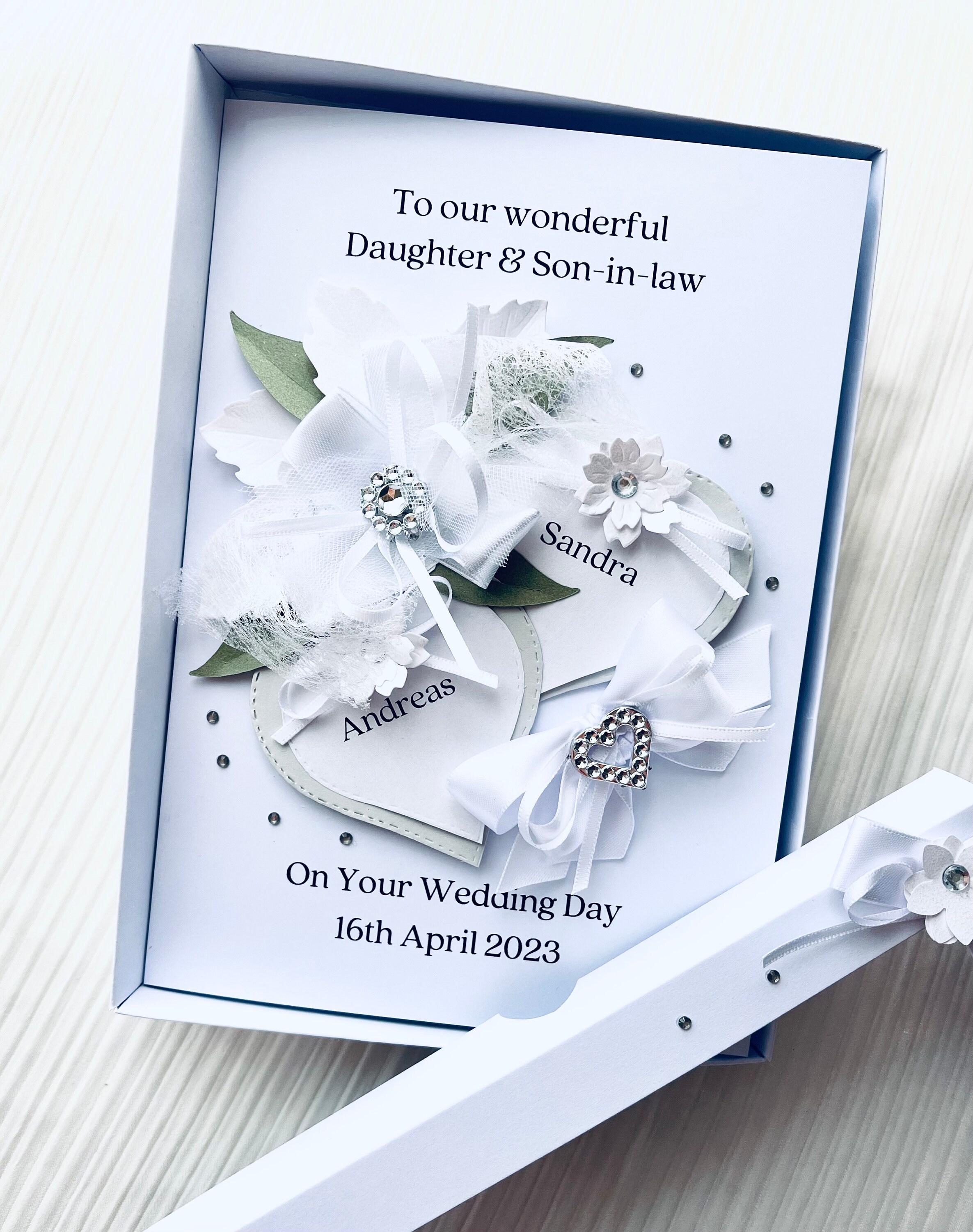 Handmade Personalised Wedding Card ,wedding Day Card ,gift Box ...