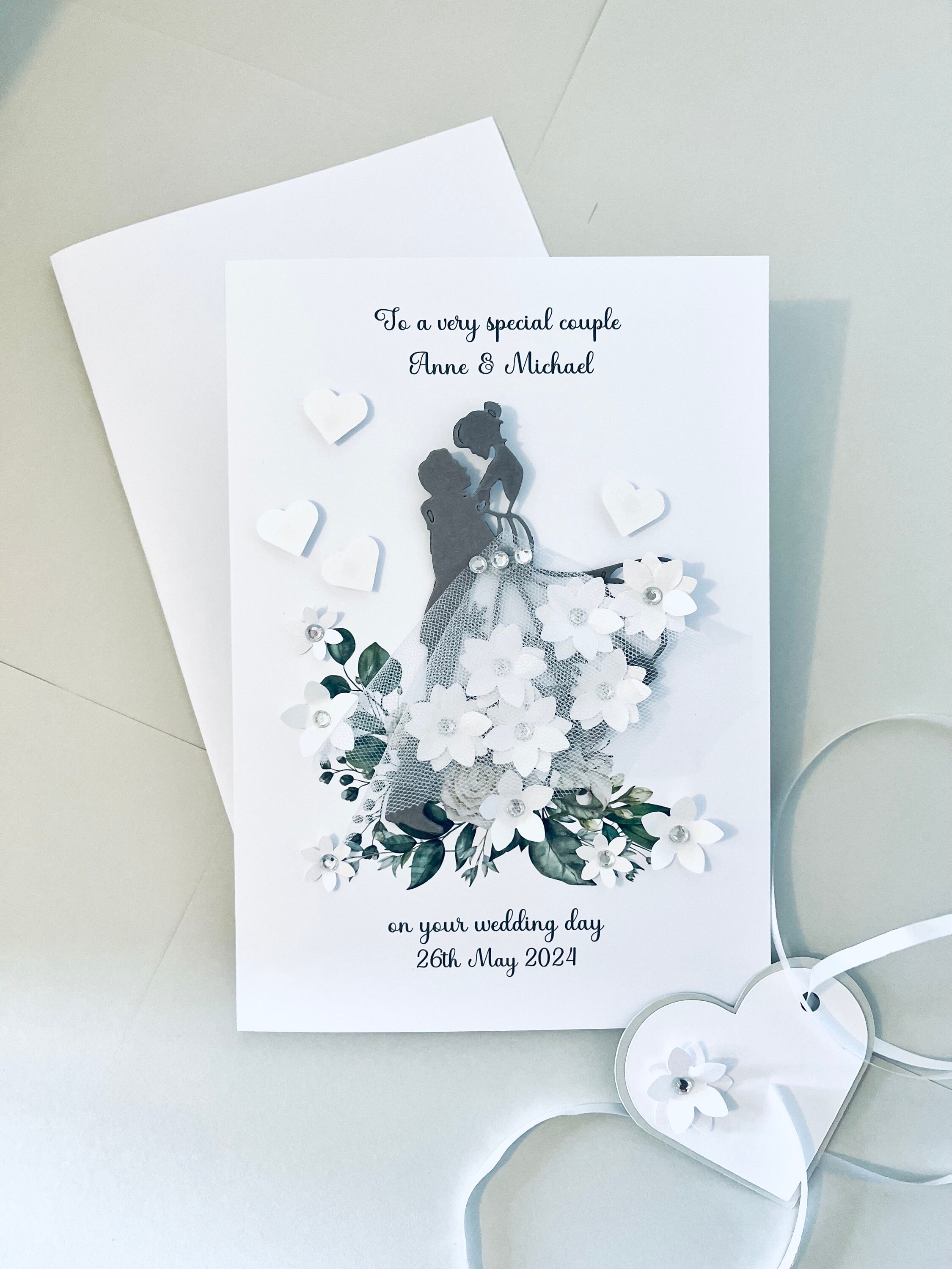 Personalised Wedding Card Handmade Luxury 3d Wedding Card - Etsy UK
