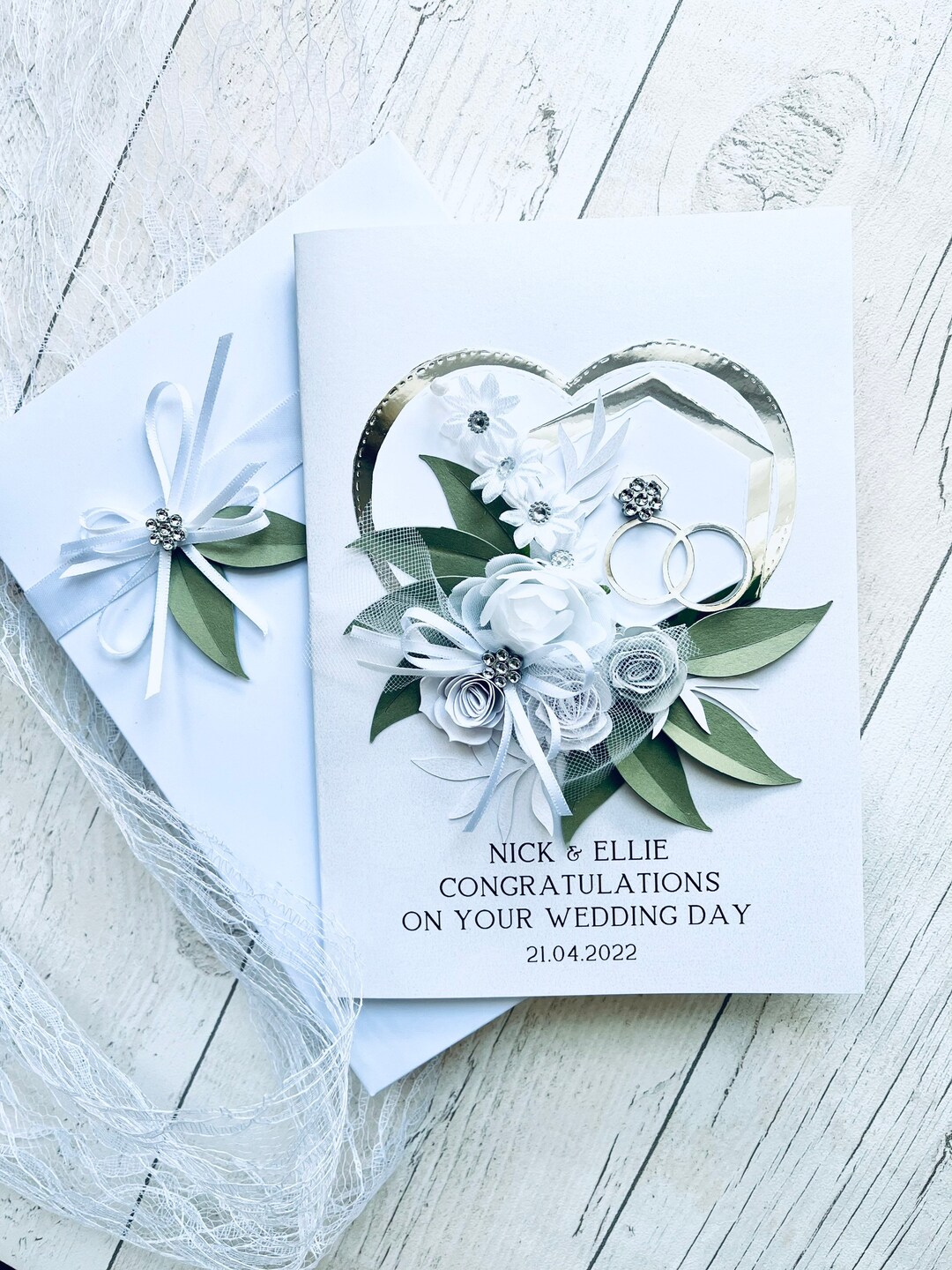 Luxury Wedding Day Card Handmade Personalised 3D Luxury Gift Box - Etsy UK