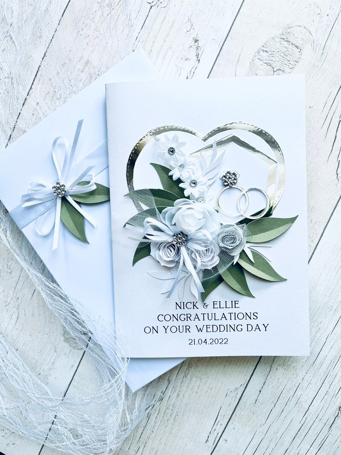 Luxury Wedding Day Card Handmade Personalised 3D Luxury Gift Box - Etsy UK