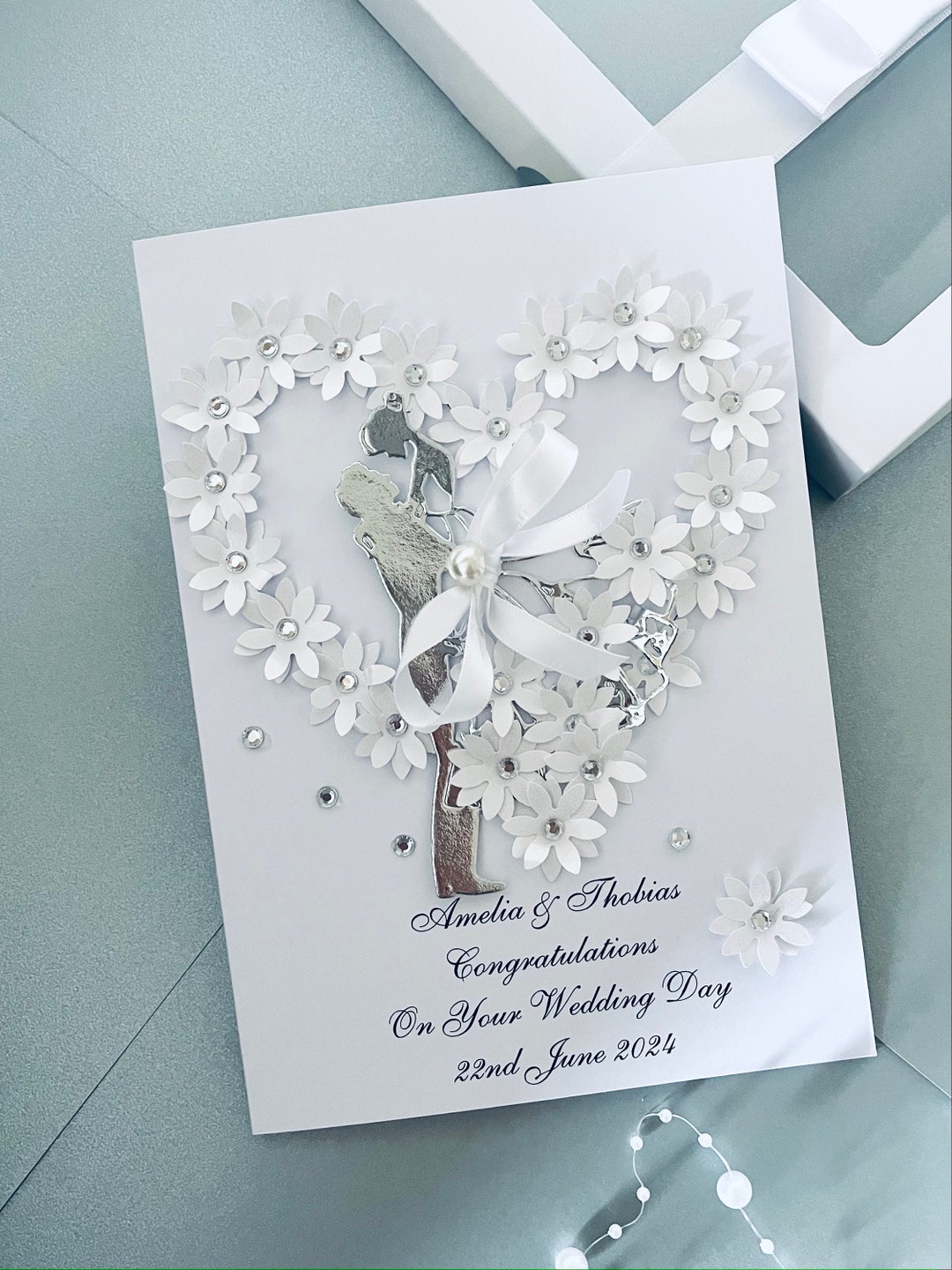 Personalised Wedding Card Handmade Luxury 3d Wedding Card Gift Box ...