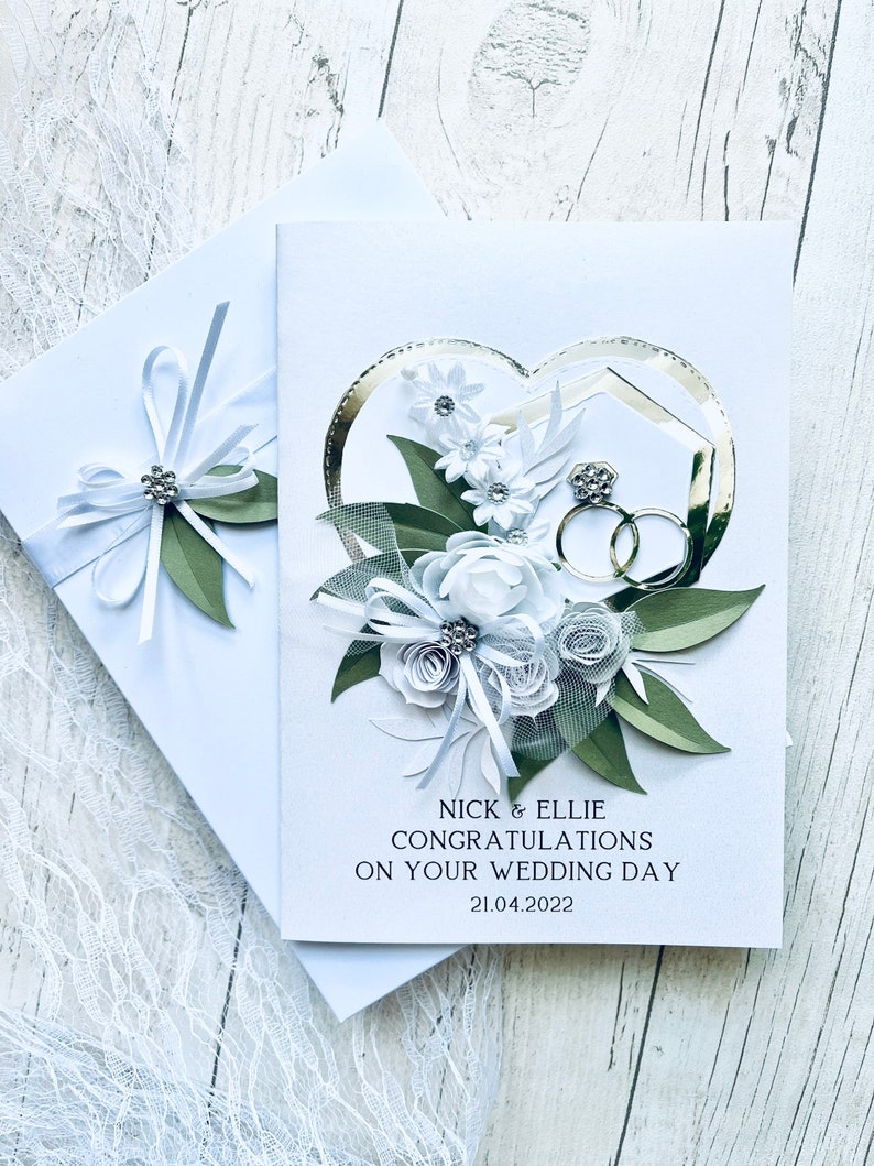 Luxury Wedding Day Card Handmade Personalised 3D Luxury Gift Box - Etsy UK