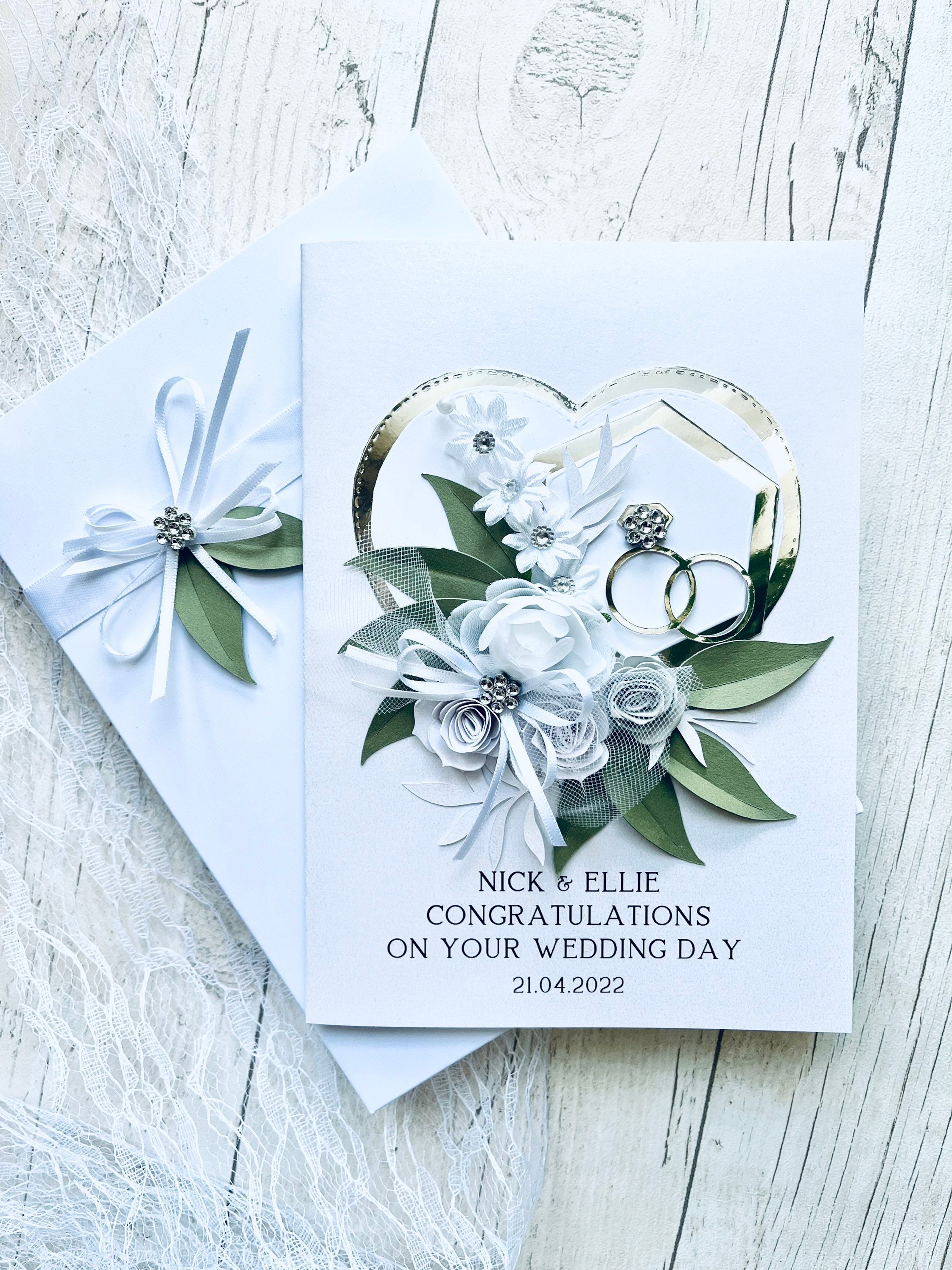 Luxury Wedding Day Card Handmade Personalised 3D Luxury Gift Box - Etsy UK