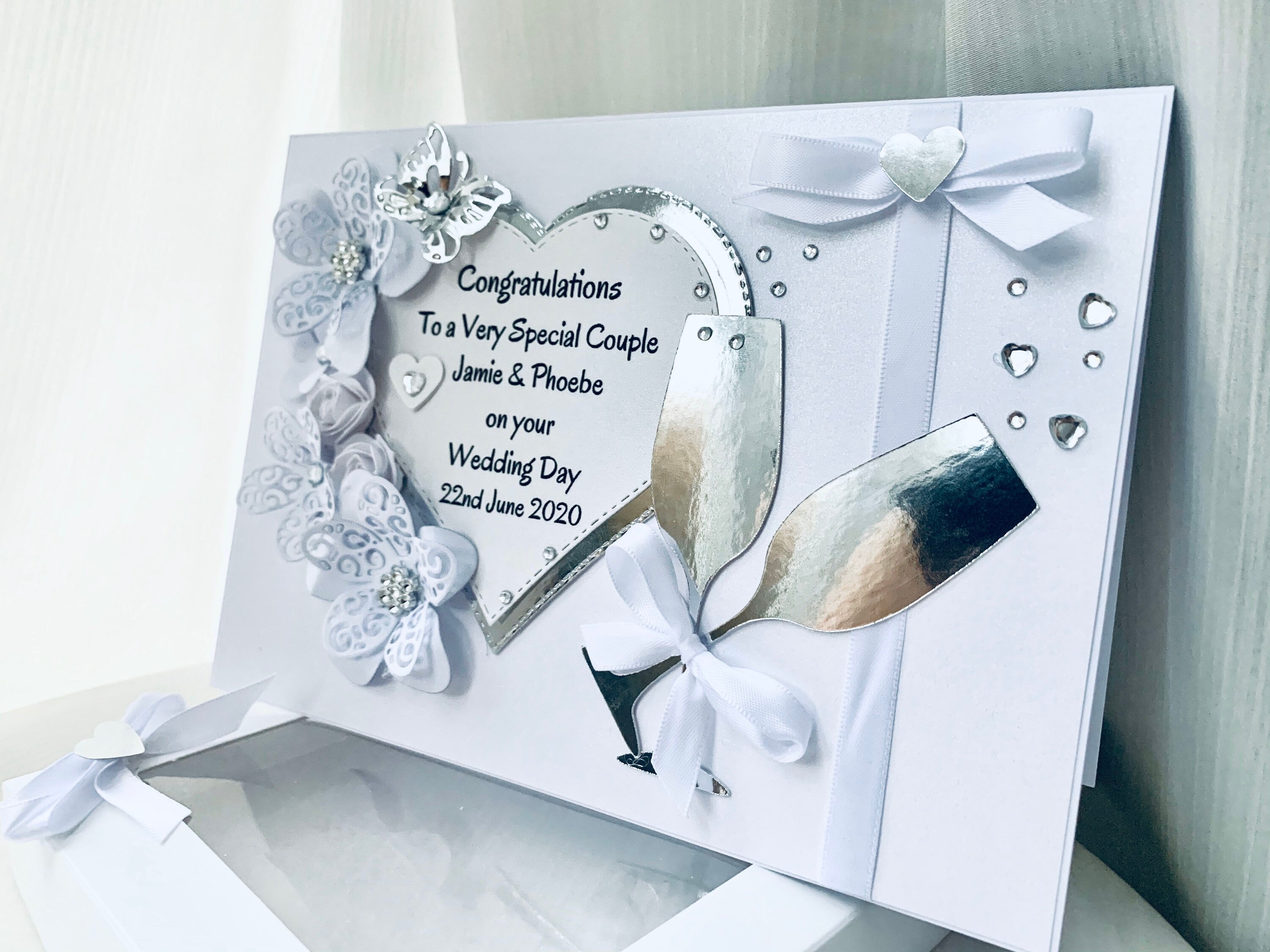 Handmade Personalised Wedding Card ,wedding Day Card ,gift Box ...